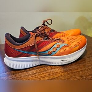 Saucony Men's Ride Sixteen Running Shoes in Marigold And Lava